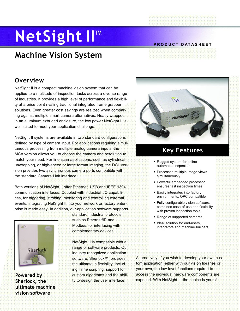 Machine Vision System netsight II - Dalsa