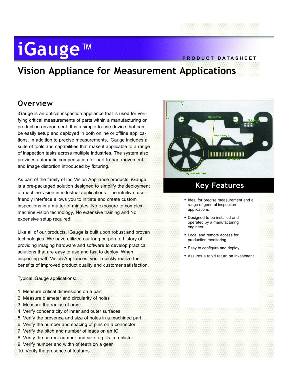 Vision Appliance for Measurement Applications igauge - Dalsa