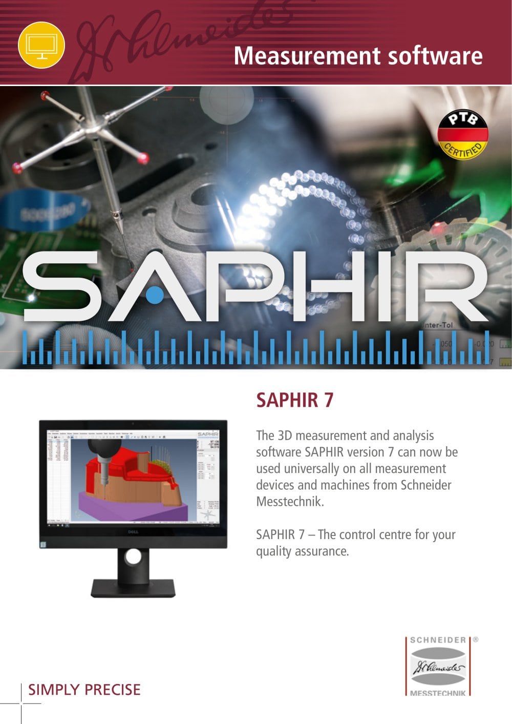 3D Measuring and analysis software SAPHIR - Dr. Heinrich Schneider Messtechnik GmbH