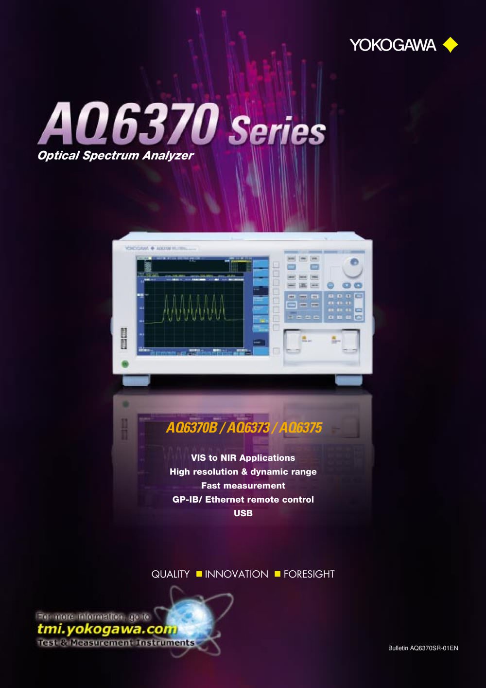 AQ6370 series Optical Spectrum Analyzer - YOKOGAWA Europe