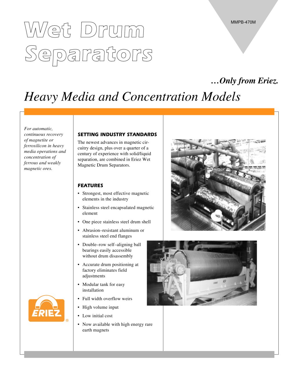 Wet Drum Separators - ERIEZ