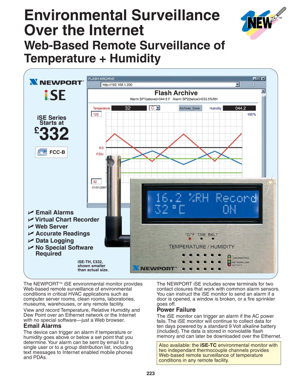Ethernet/Internet Thermocouple Temperature Transmitter   iSE-TC - OMEGA