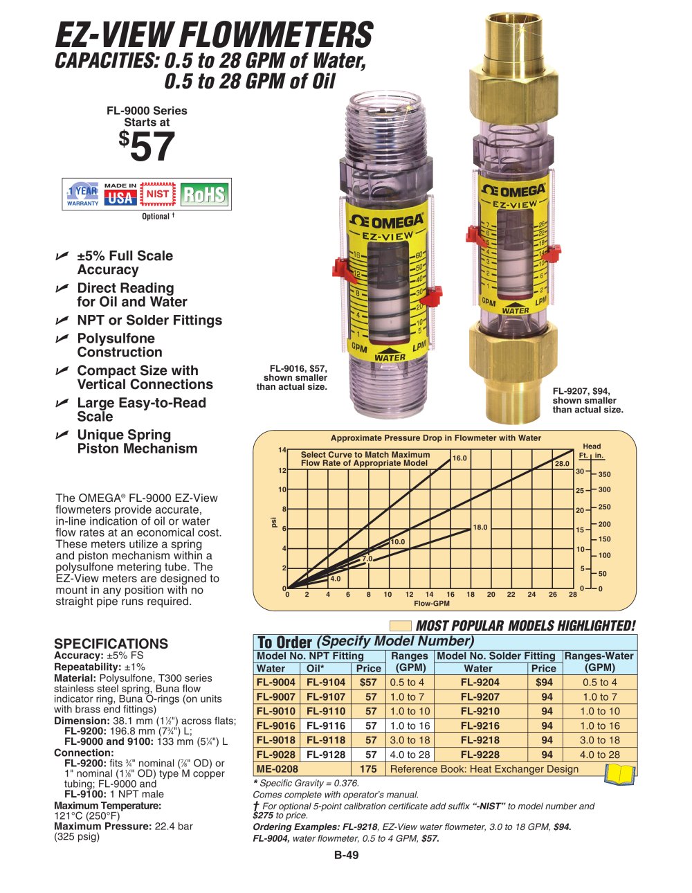 Flowmeters   FL-9000, FL-9100 and FL-9200 - OMEGA
