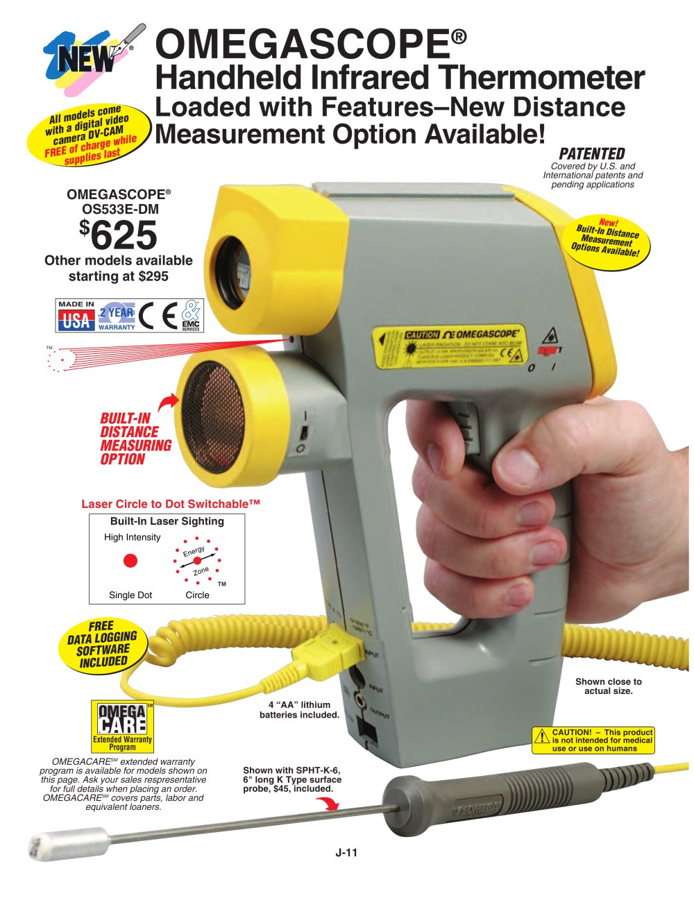 OMEGASCOPE&reg; Handheld Infrared Thermometer - OMEGA