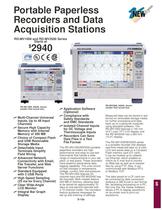 Portable Paperless Recorders and Data Acquisition Stations RD-MV1000 and RD-MV2000 Series