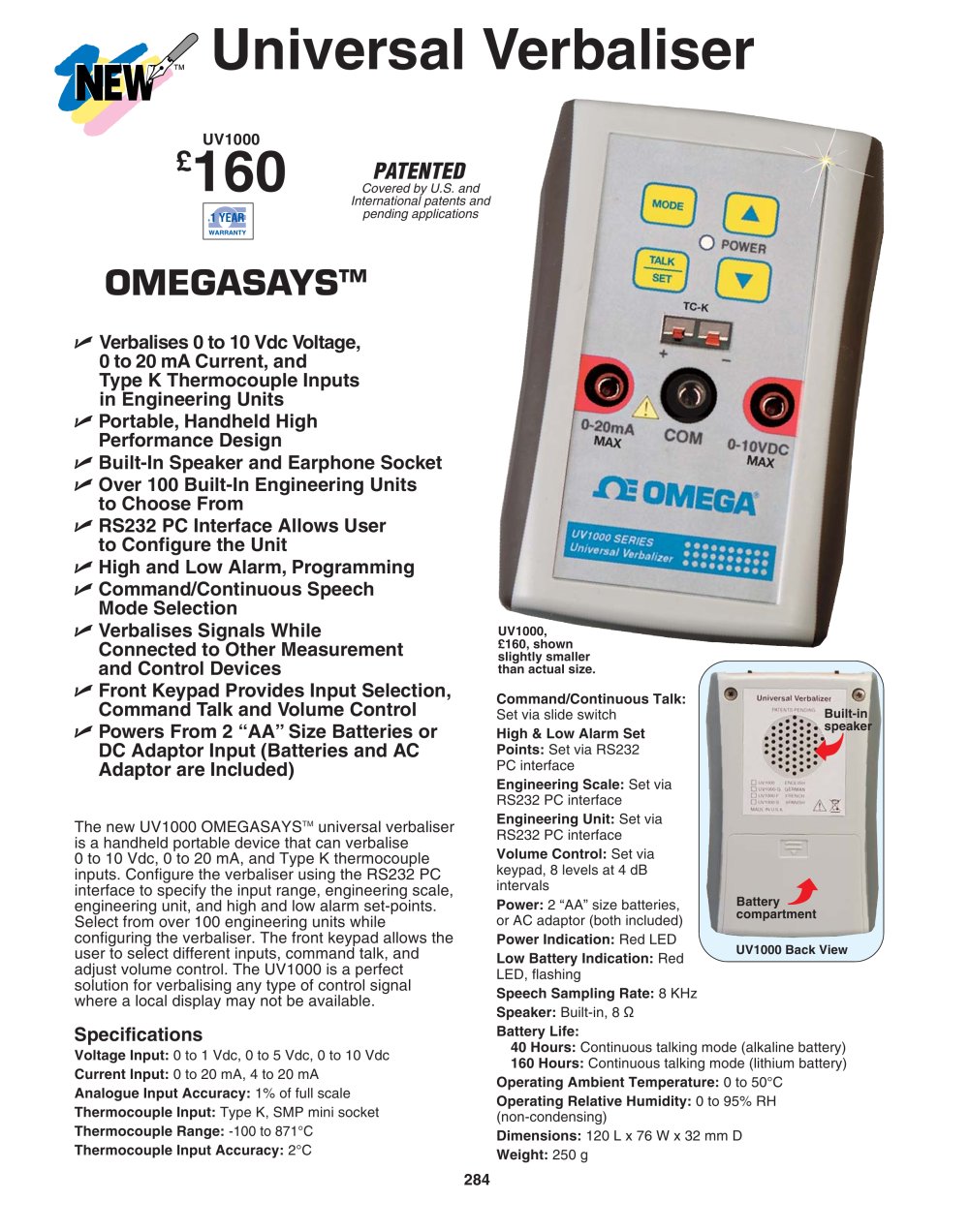 Process-Signal-to-Speech Converter UV1000 - OMEGA
