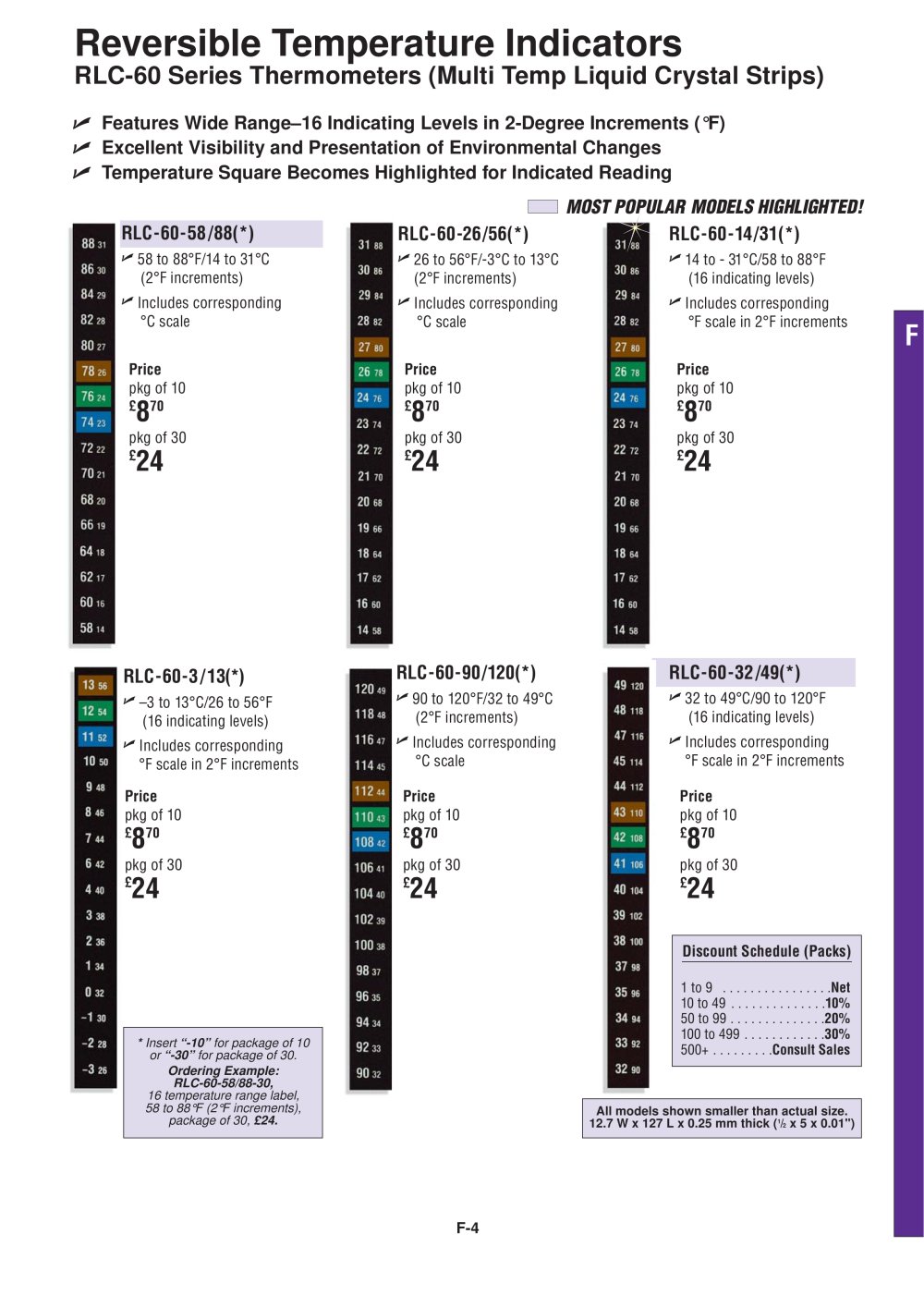 Reversible Temperature Labels    RLC-60 Series - OMEGA