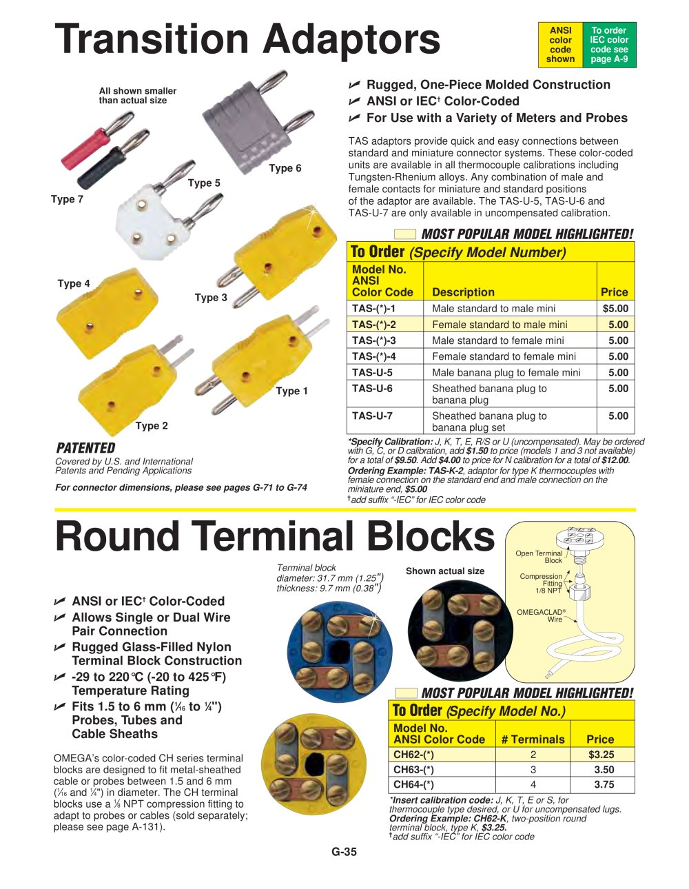 Round Terminal Blocks - OMEGA