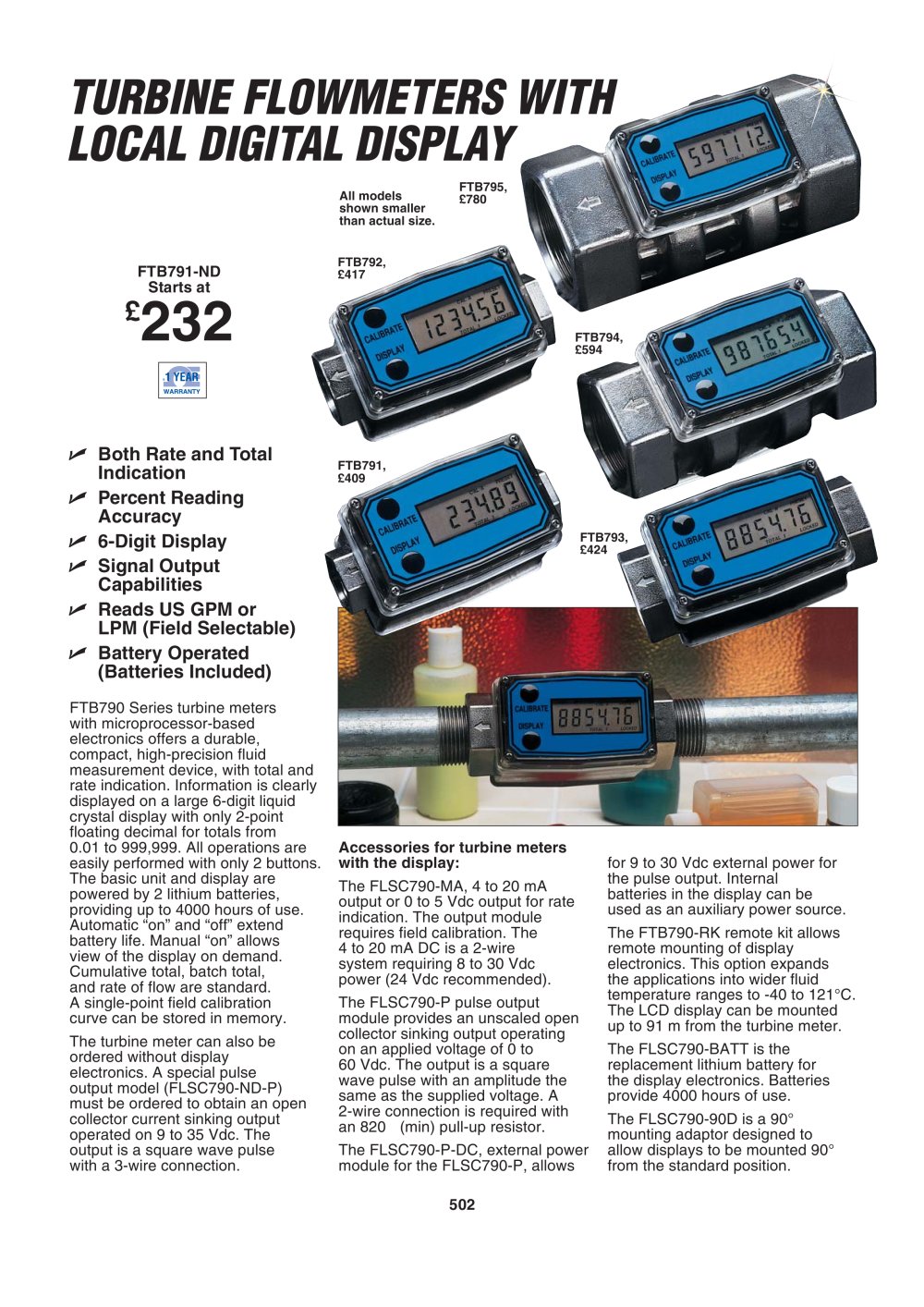 Turbine Flowmeters with Local Digital Display - OMEGA