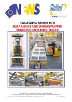 PALLETIZING SYSTEM FOR SUGAR BAGS AND SHRINKWRAPPED BUNDLES CONTAINING SUGAR