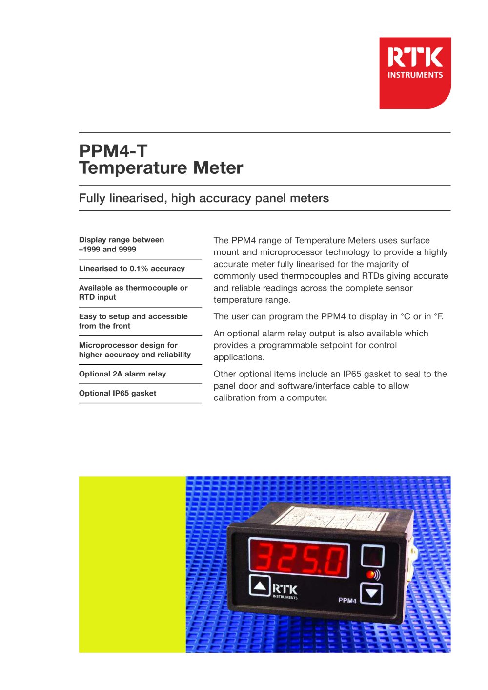 PPM4-T Temperature Meter - RTK