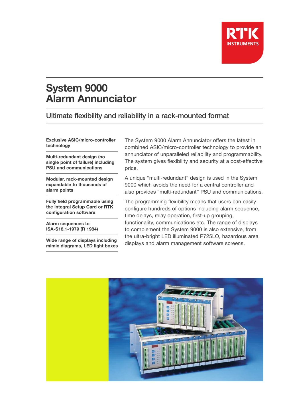System 9000 Alarm Annunciator - RTK
