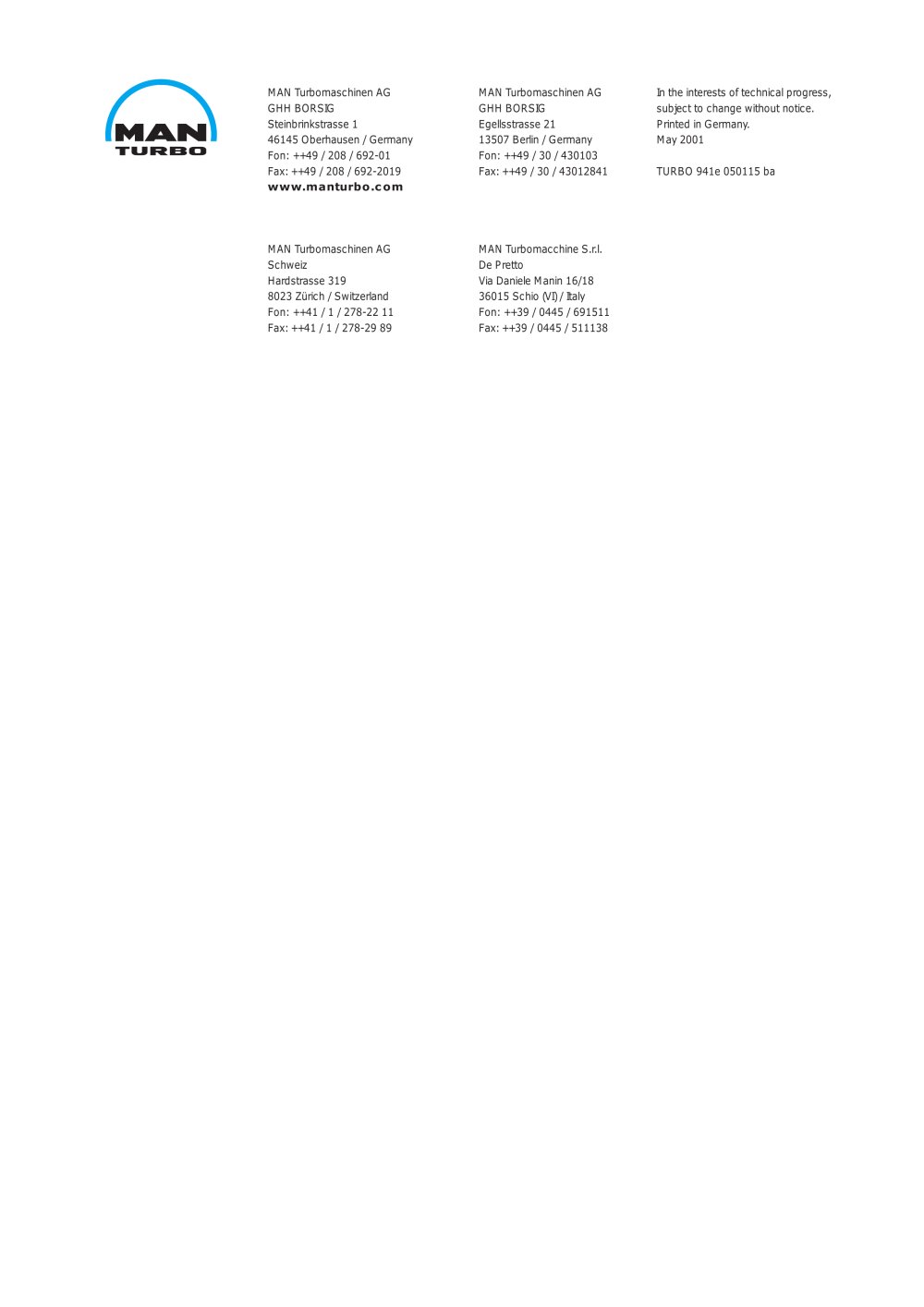 MAN Turbomaschinen - 