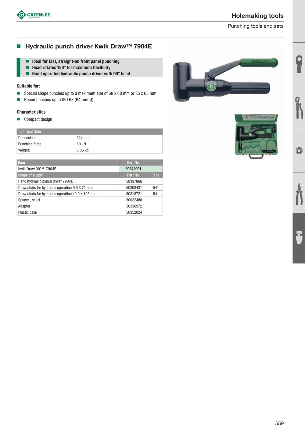 Hydraulic punching tools - Klauke