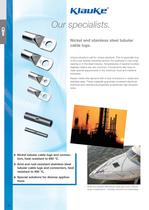Tubular cable lugs and connectors - nickel, stainless steel