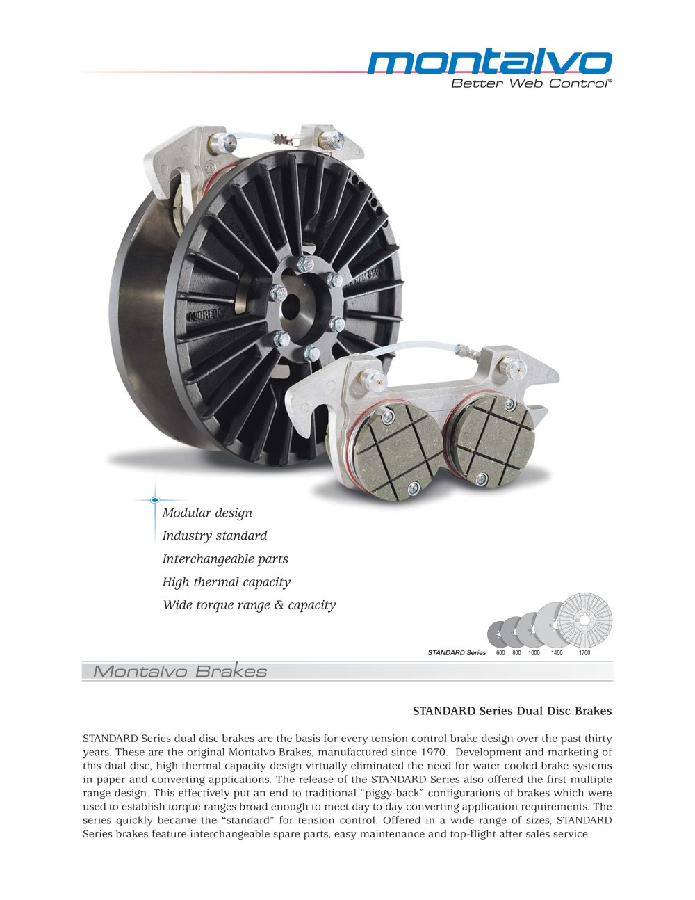 brake for web tension control - MONTALVO
