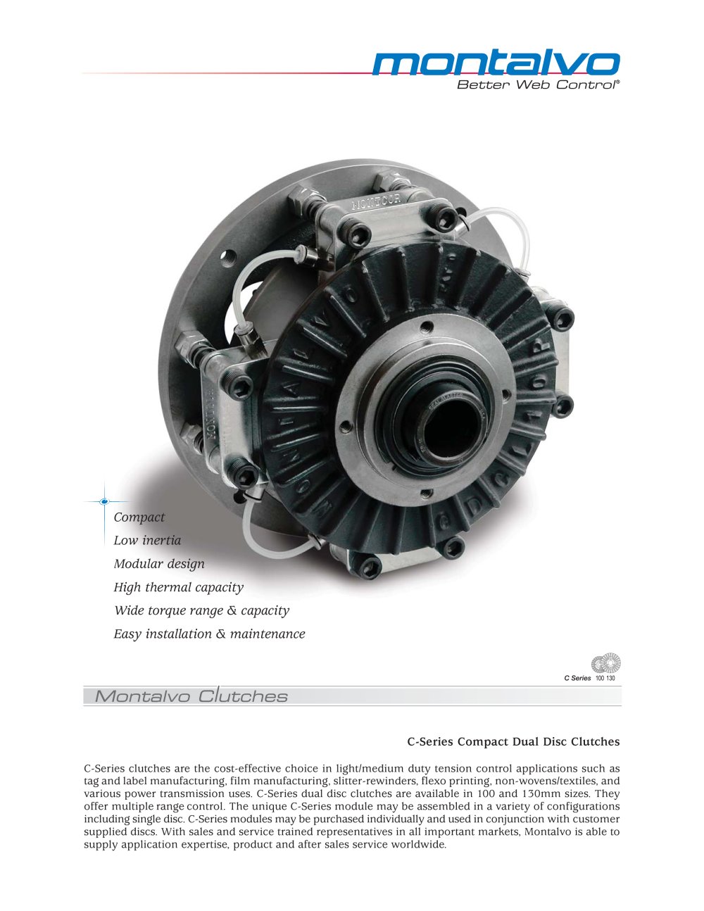 clutch for web tension control - MONTALVO