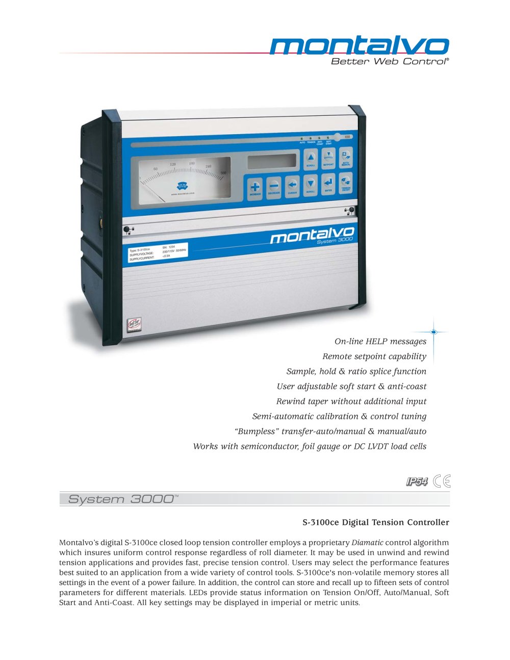 tension control for brakes and clutches - MONTALVO