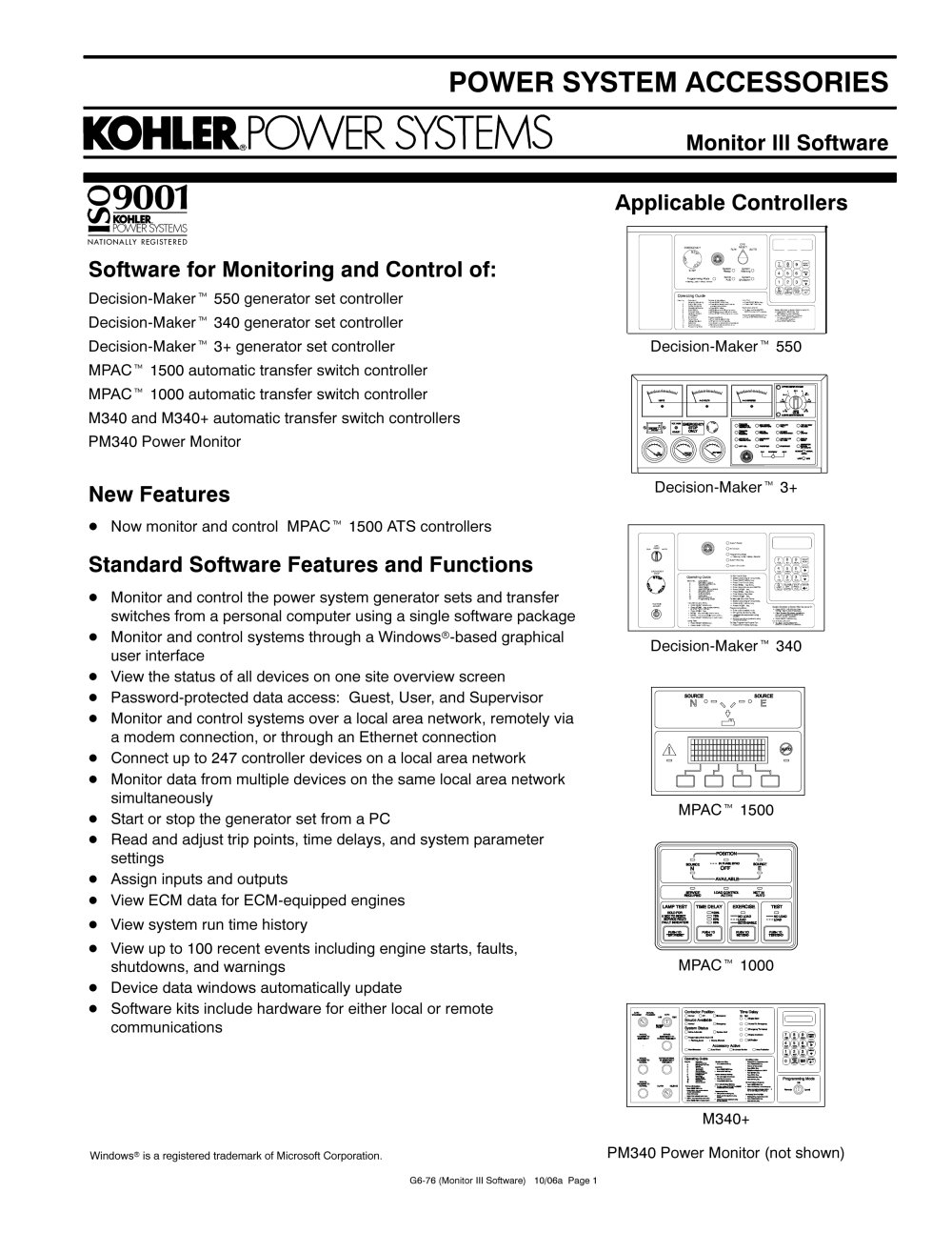 Generator Controls / Advanced Digital Control - 1 / 16 Pages