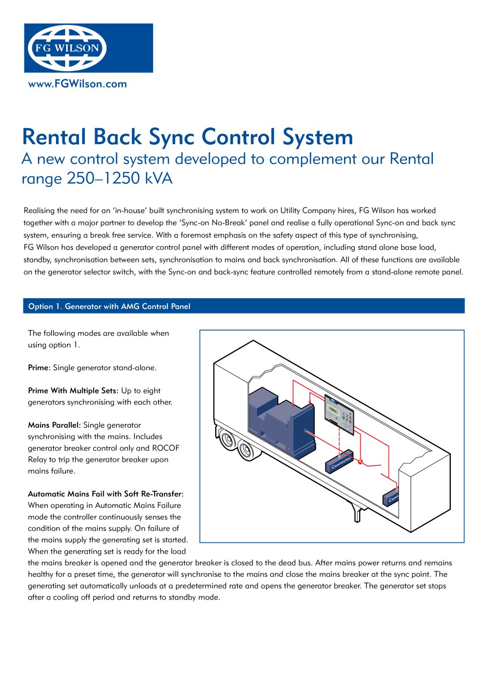 Back Sync Control System - FG WILSON