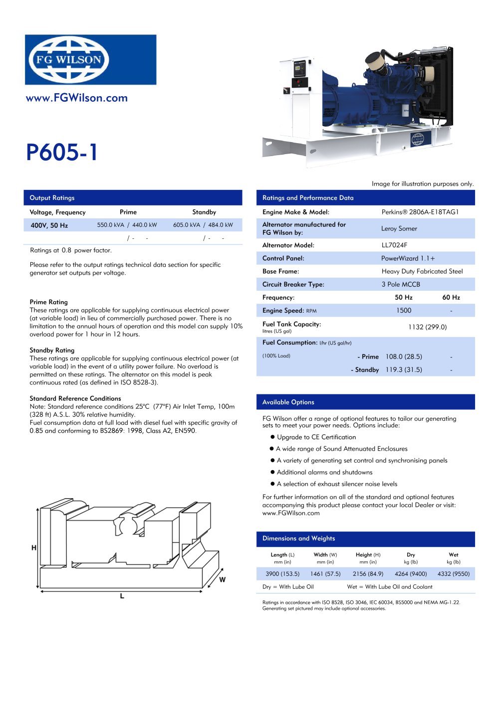 P605-1 Diesel Generating Set - FG WILSON