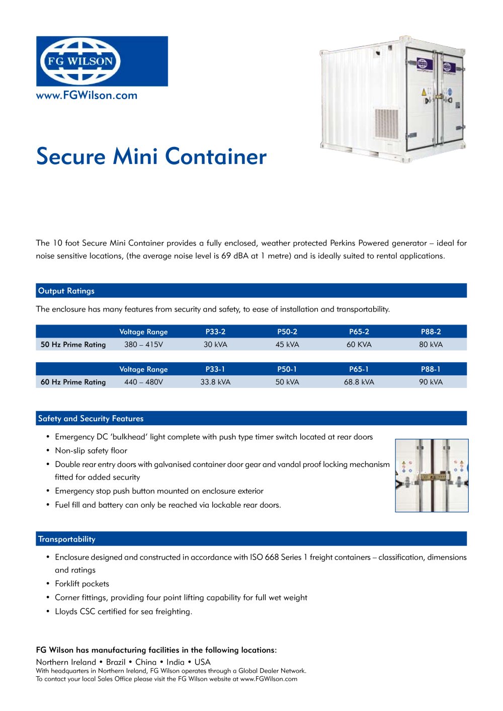 Secure Mini Container - FG WILSON