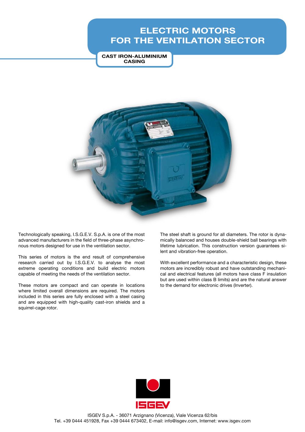 Fan control motors - ISGEV