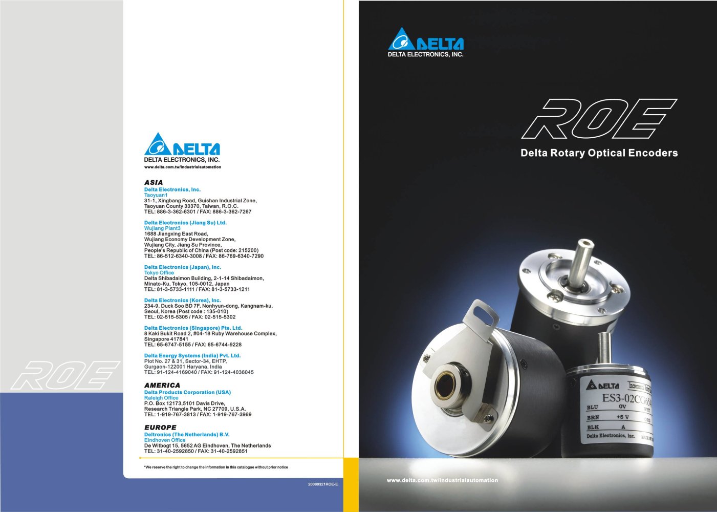 Optical Incremental Encoders - Delta Electronics, Inc.