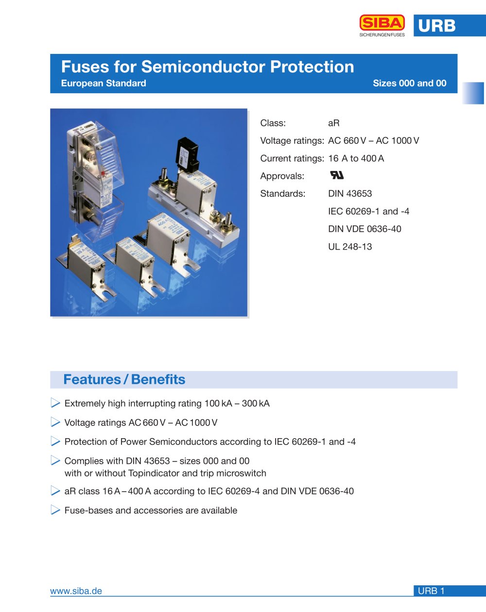 Fuses for Semiconductor Protection - SIBA
