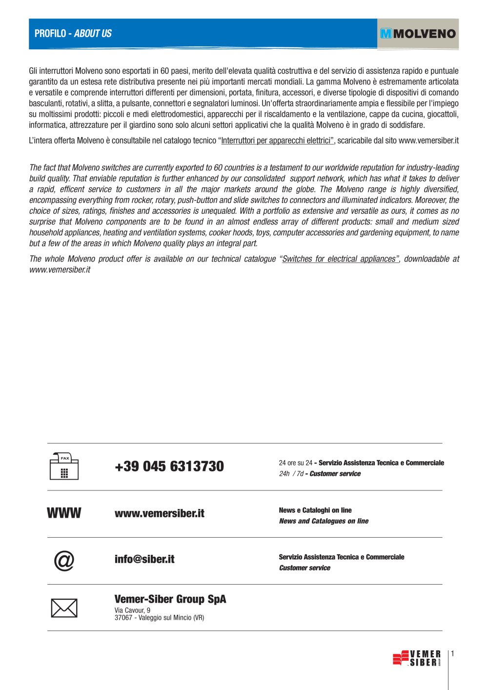 Molveno Product 2006 - Vemer-Siber Group