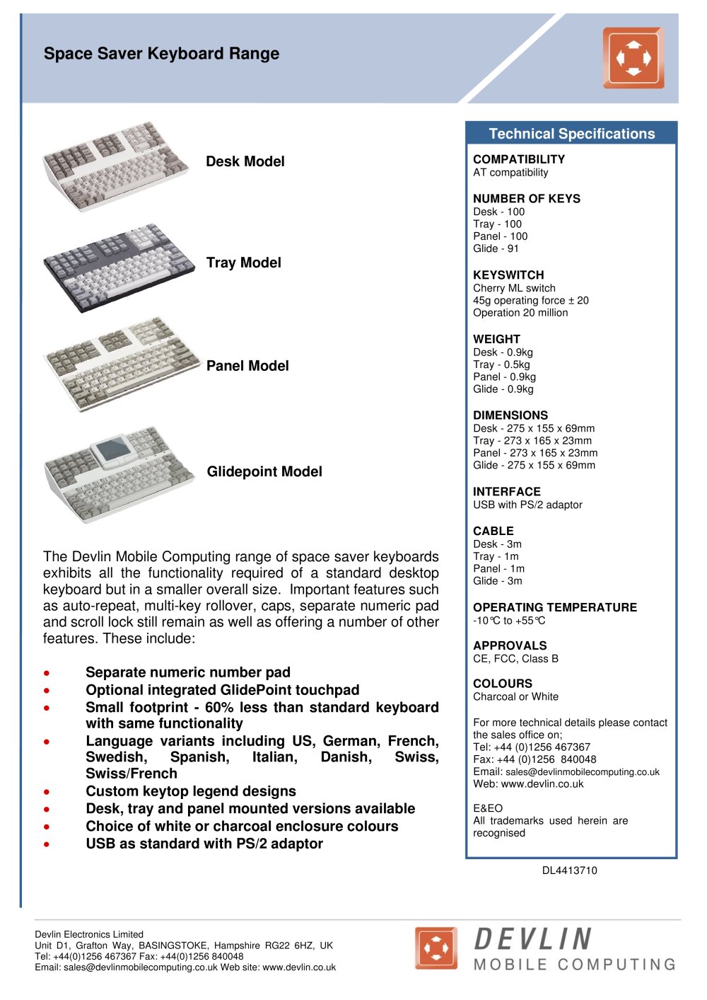 Space Saver Keyboards - Devlin