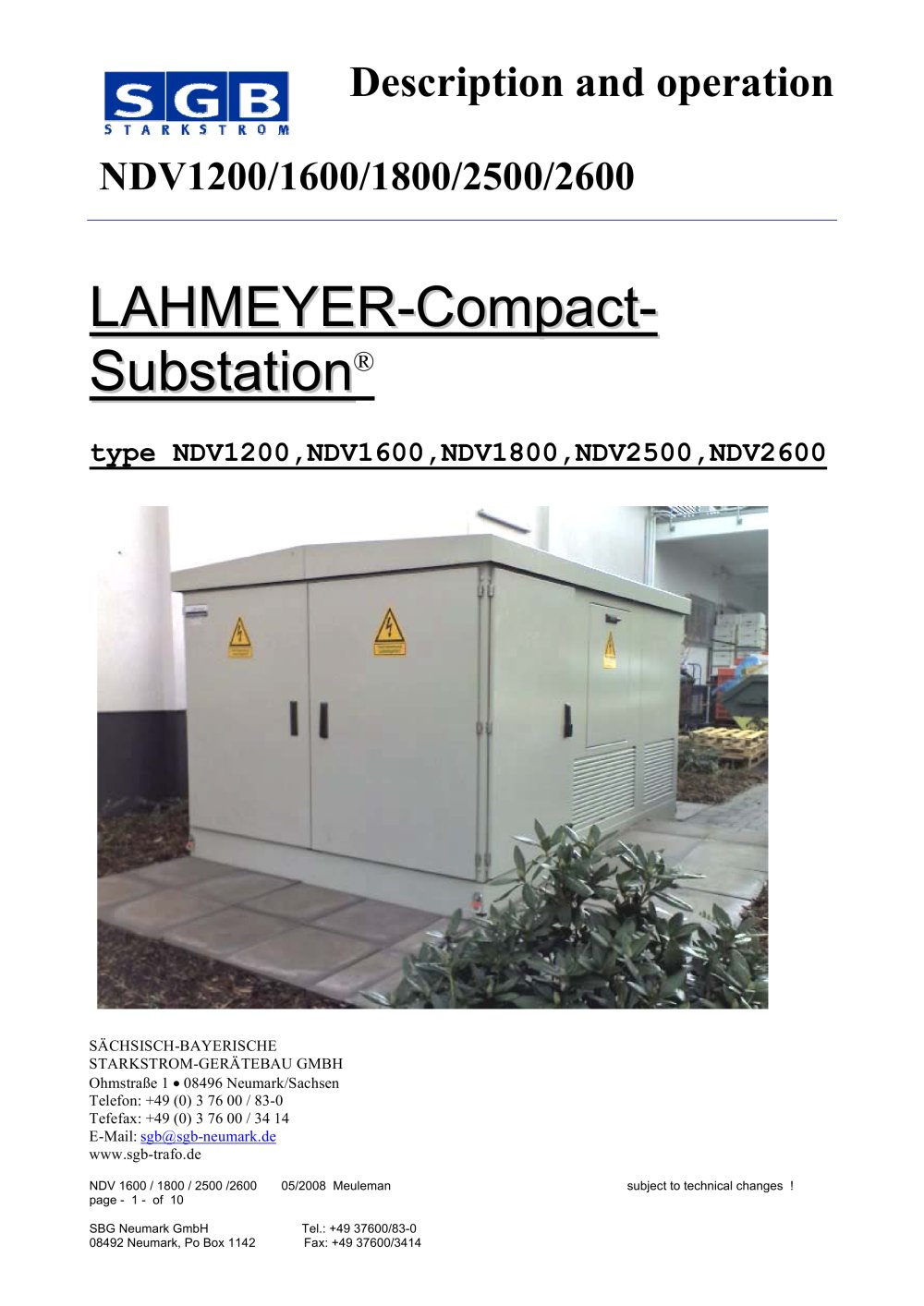Lahmeyer-Compact-substation: NDV 1200 - 2600 - Smit Transformatoren
