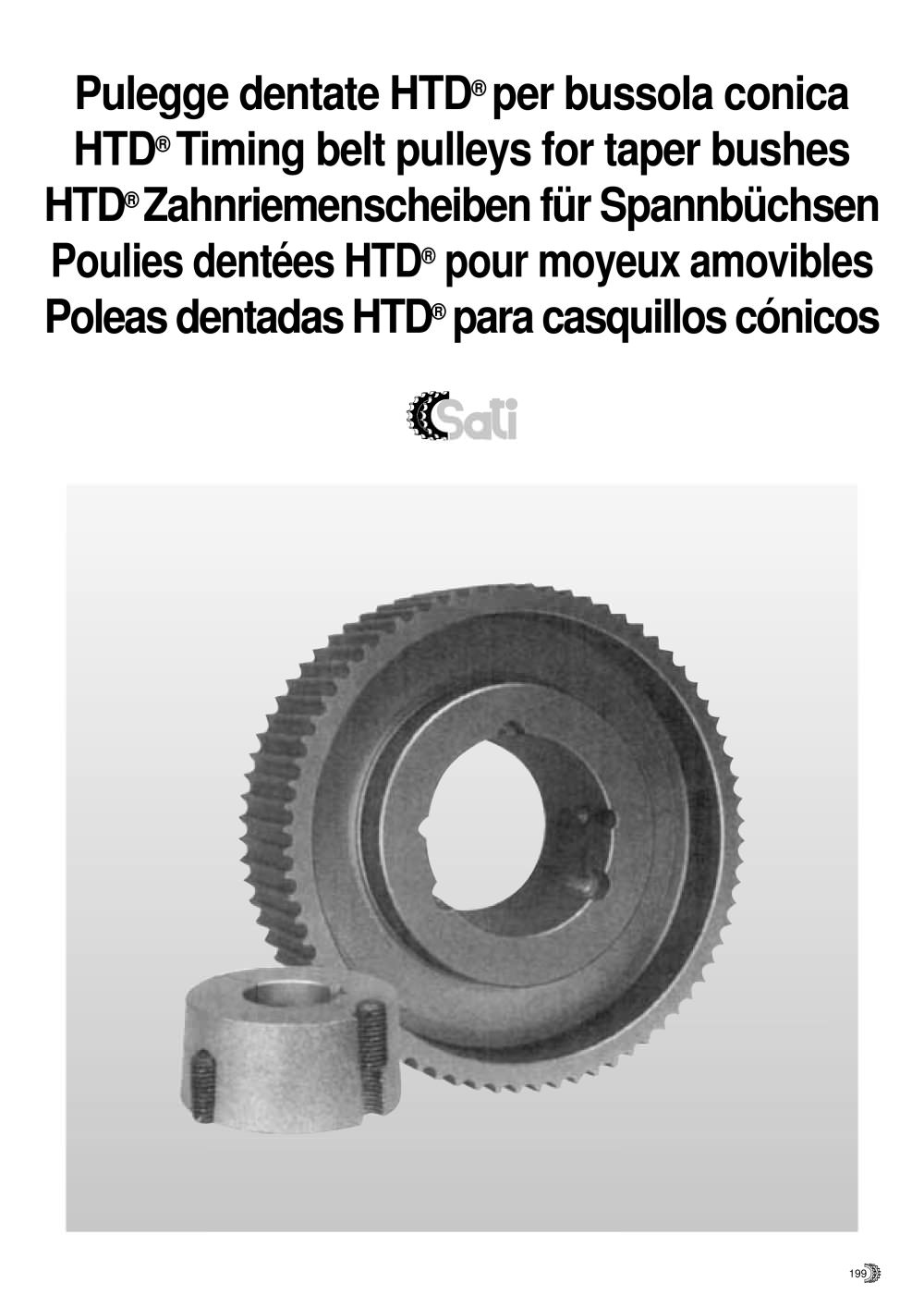 HTD Timing Belt Pulleys For Taper Bushes - SATI