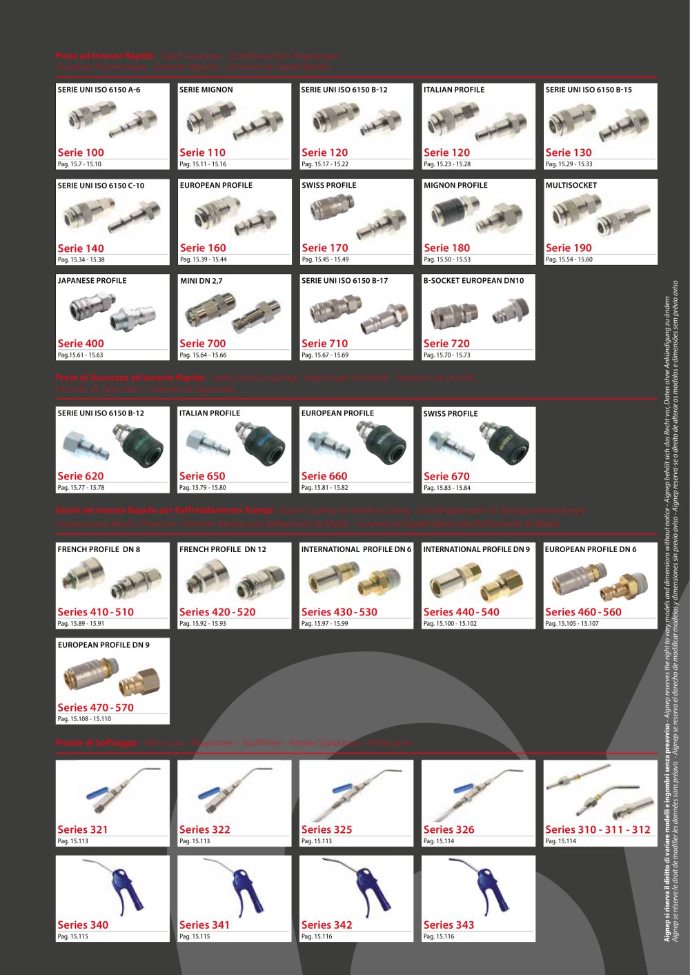 Automatic Quick couplings Catalogue - AIGNEP
