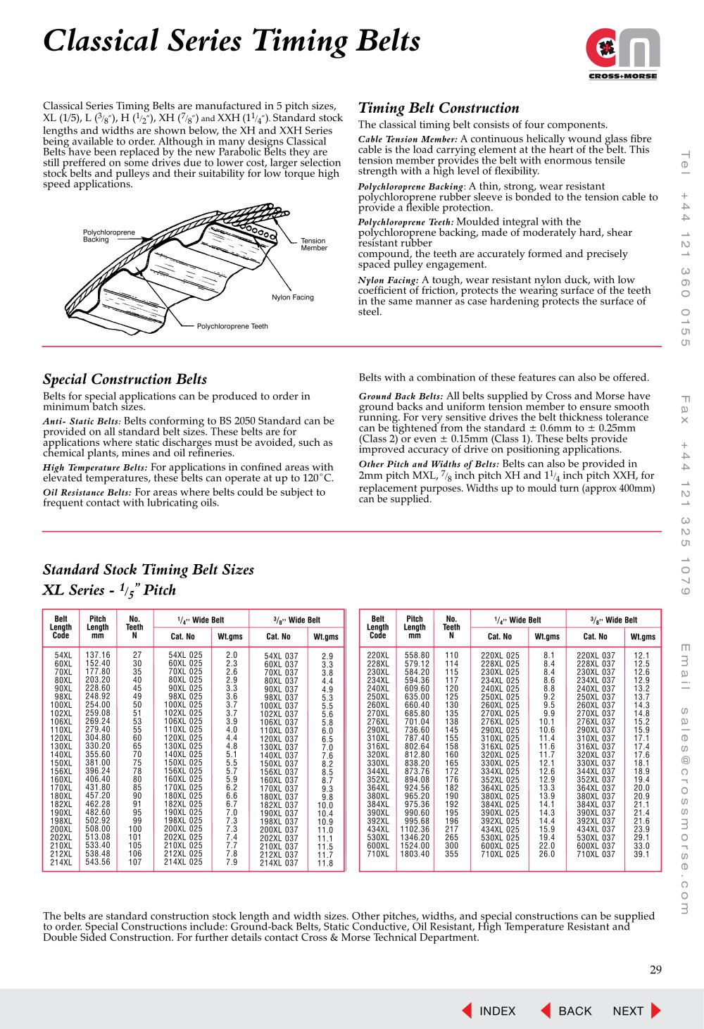 Timing Belts - Cross & Morse