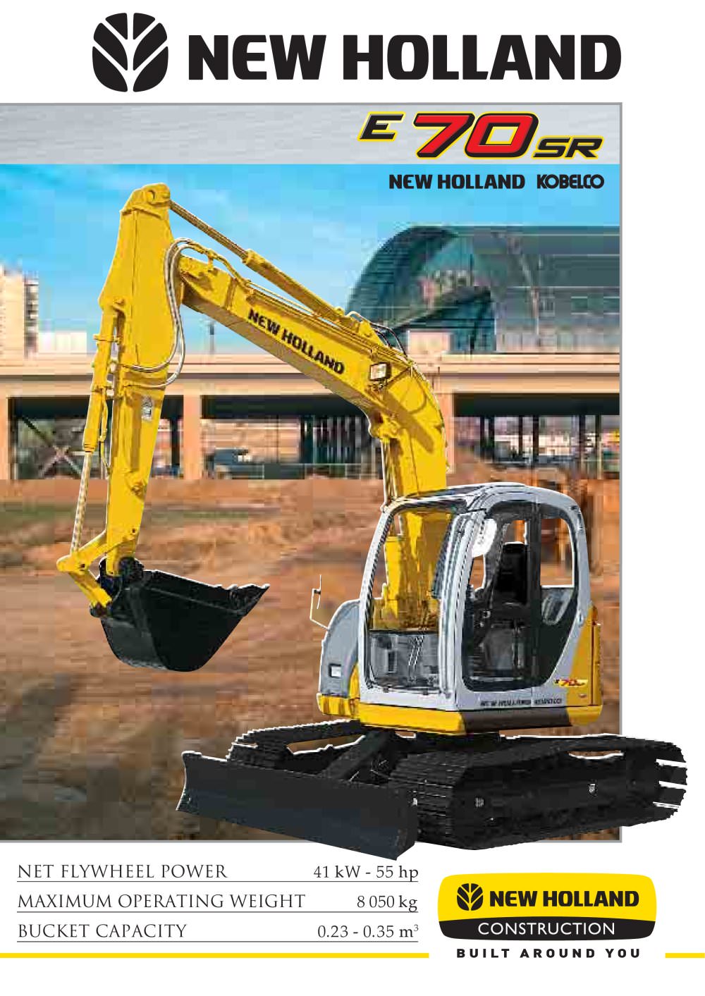 Midi Crawler Excavators > E70SR - New Holland