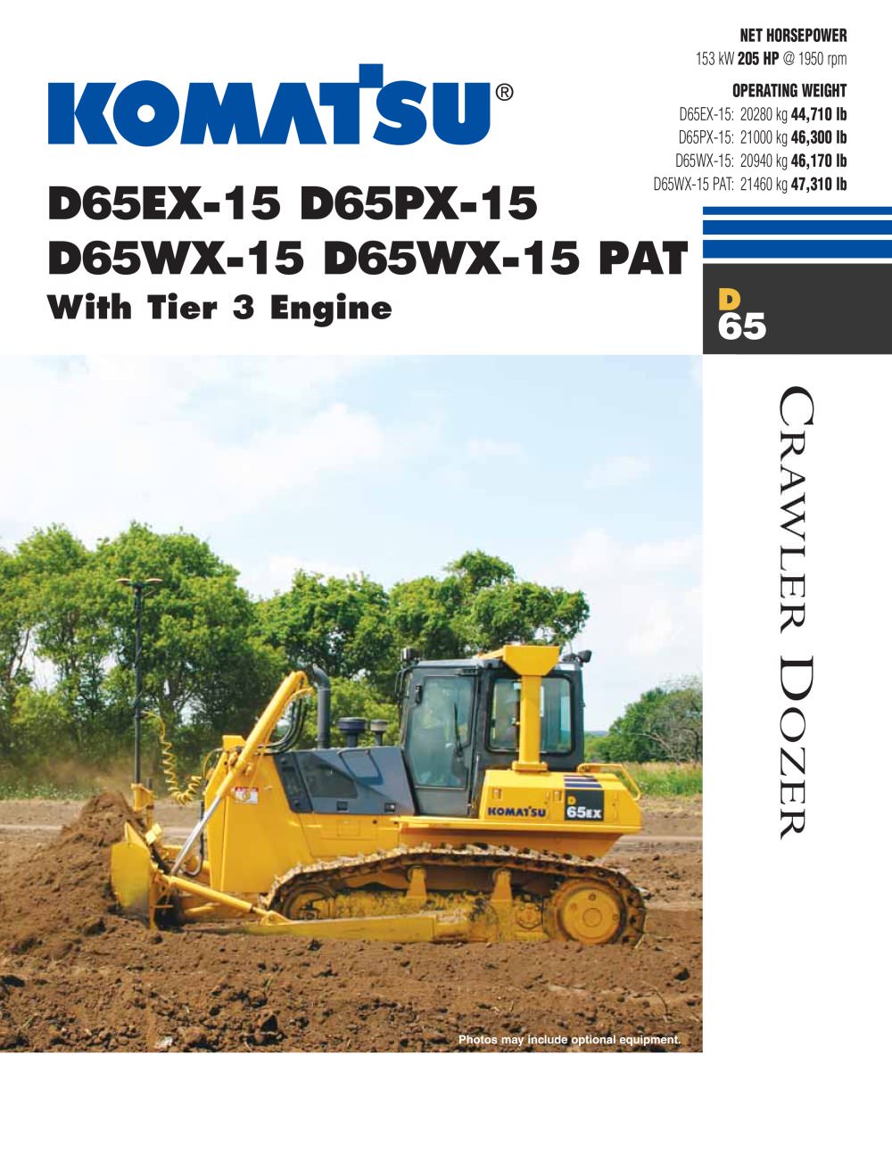 D65EX-15, D65PX-15, D65WX-15, D65WX-15 PAT - Komatsu Construction and Mining Equipment