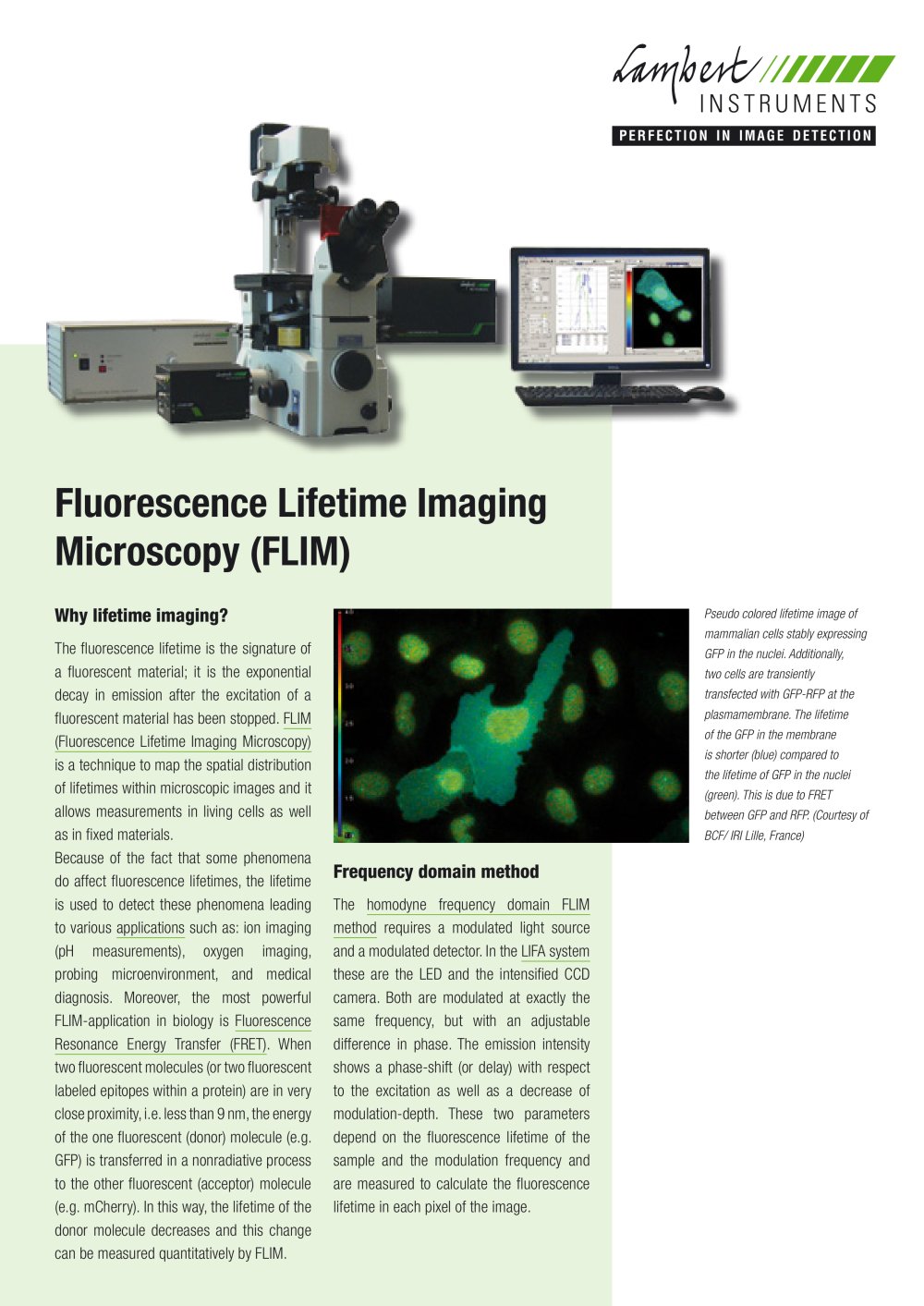 Fluorescence Lifetime Imaging Microscopy (FLIM) - Lambert Instruments