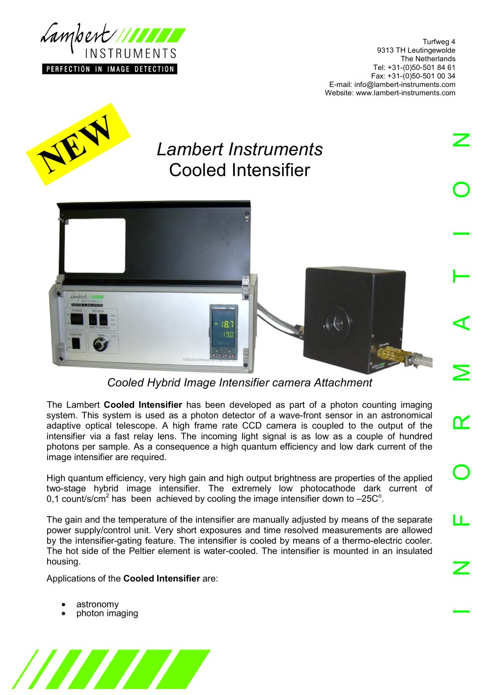 Lambert Instruments Cooled Intensifier - Lambert Instruments