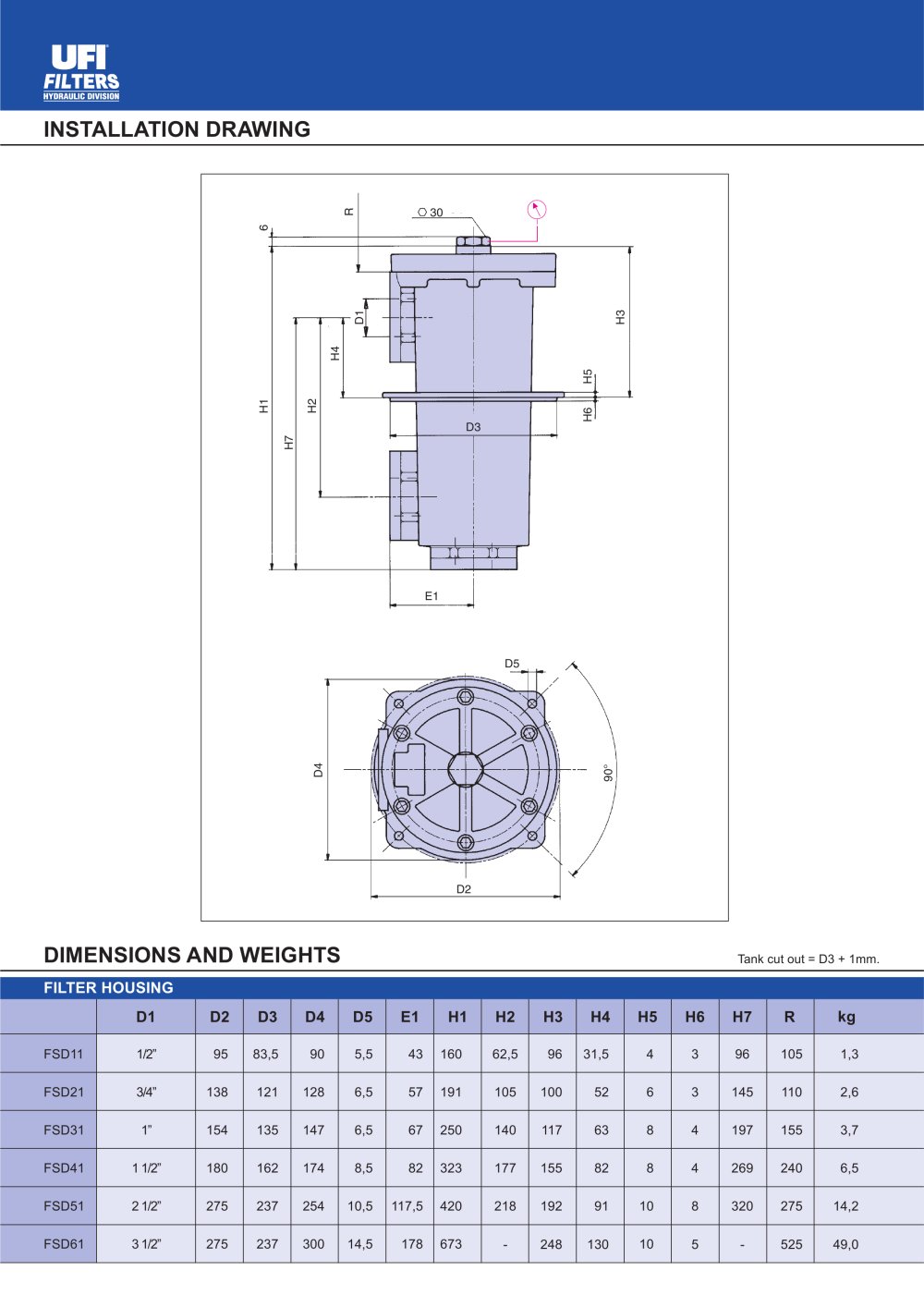 UFI HYDRAULIC - 3363