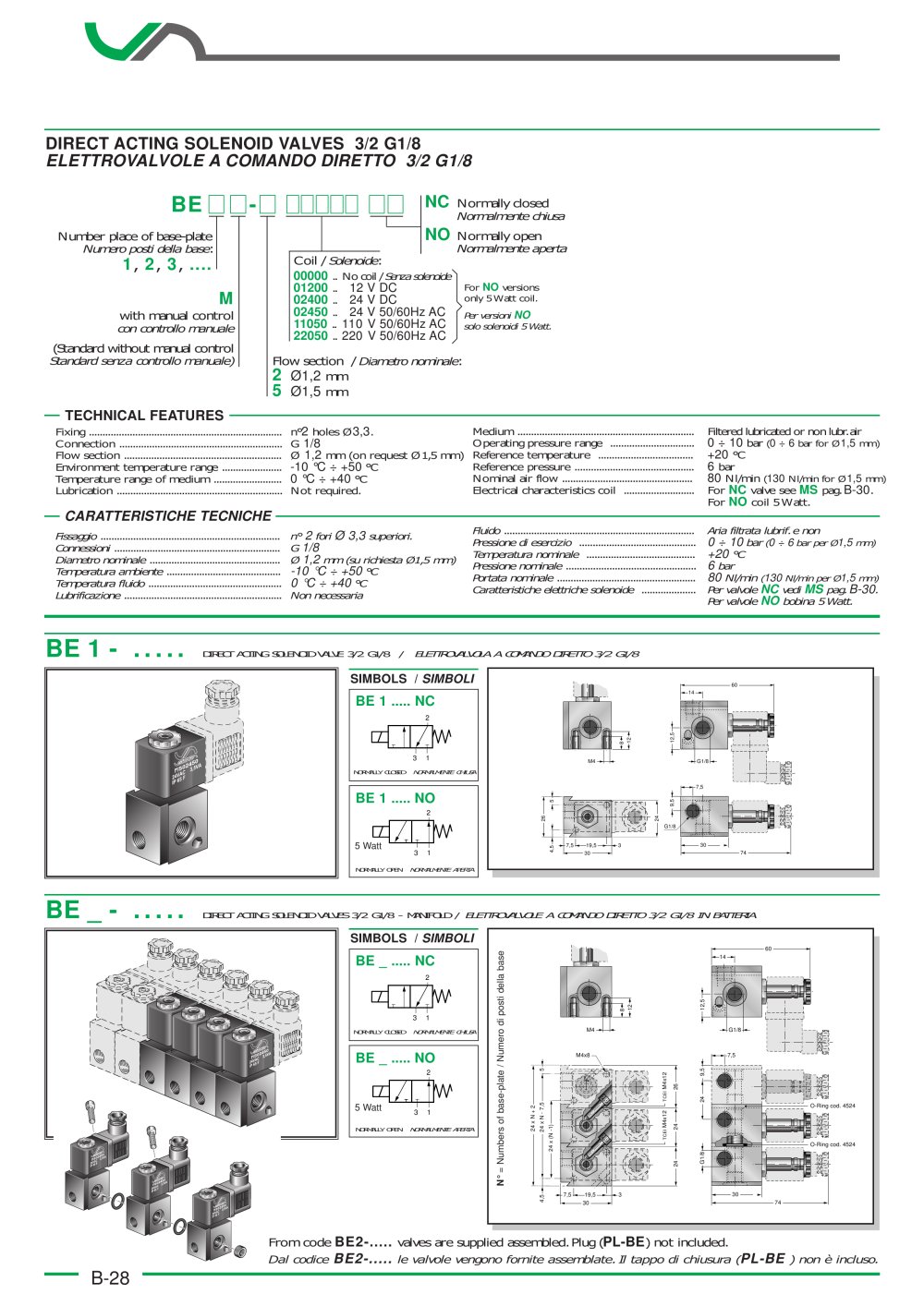 Direct acting solenoid valves - VESTA