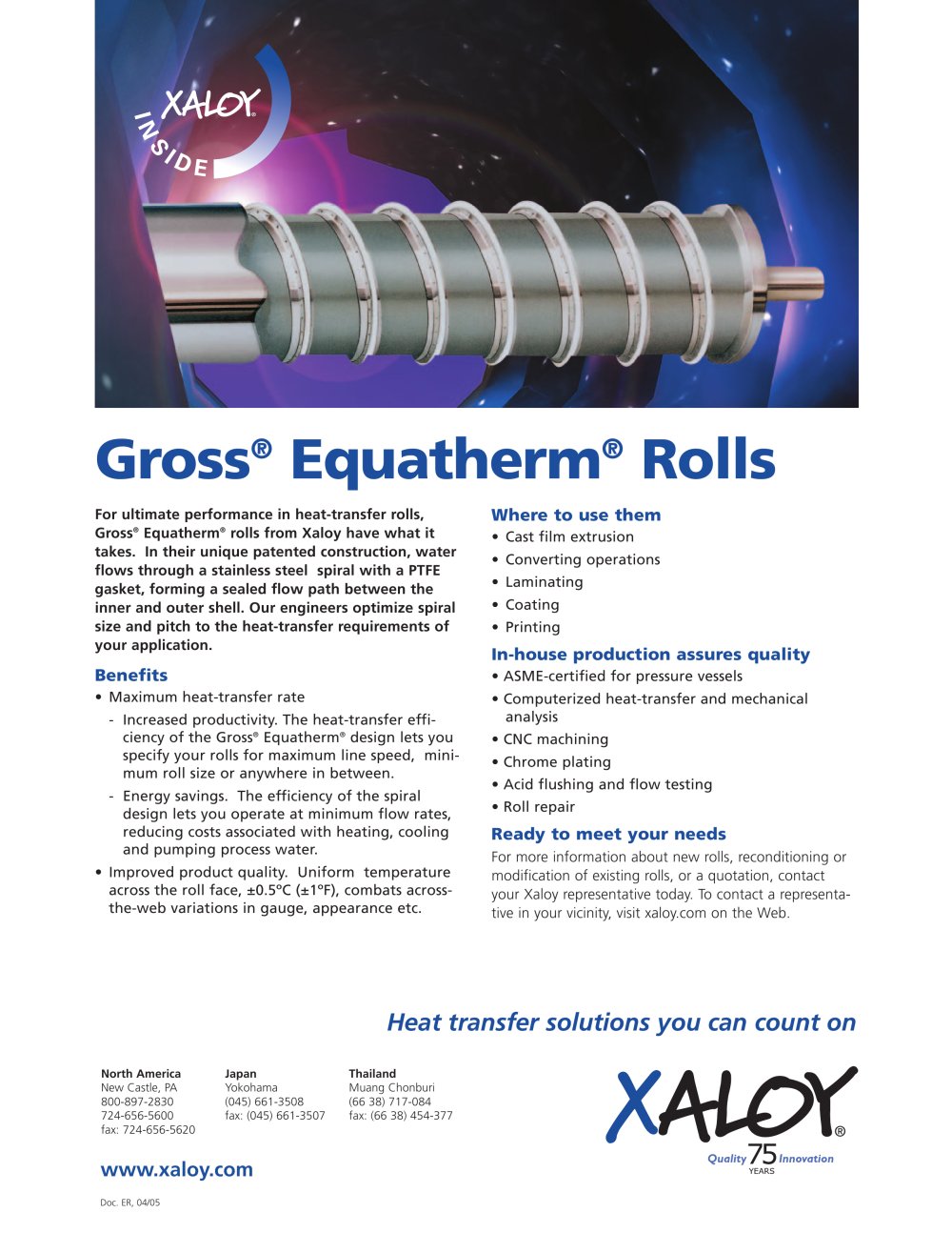 Gross&reg; Equatherm&reg; Rolls - Xaloy