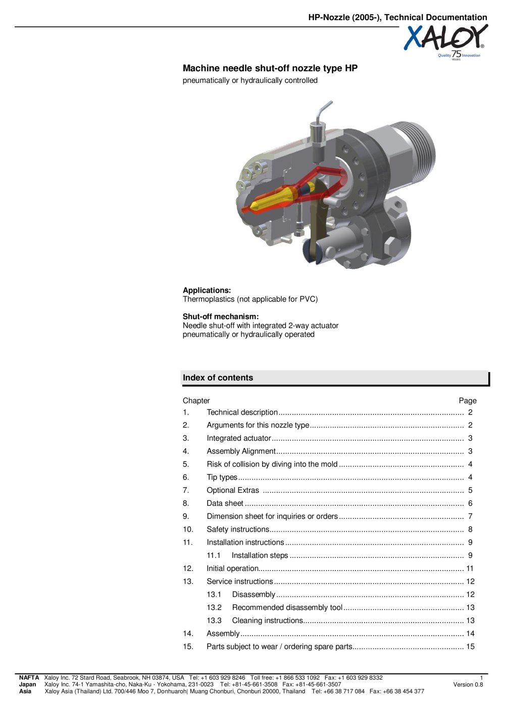 High-Performance Needle Shutoff Nozzle - Xaloy