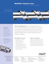 MultiMelt™ injection molding screw