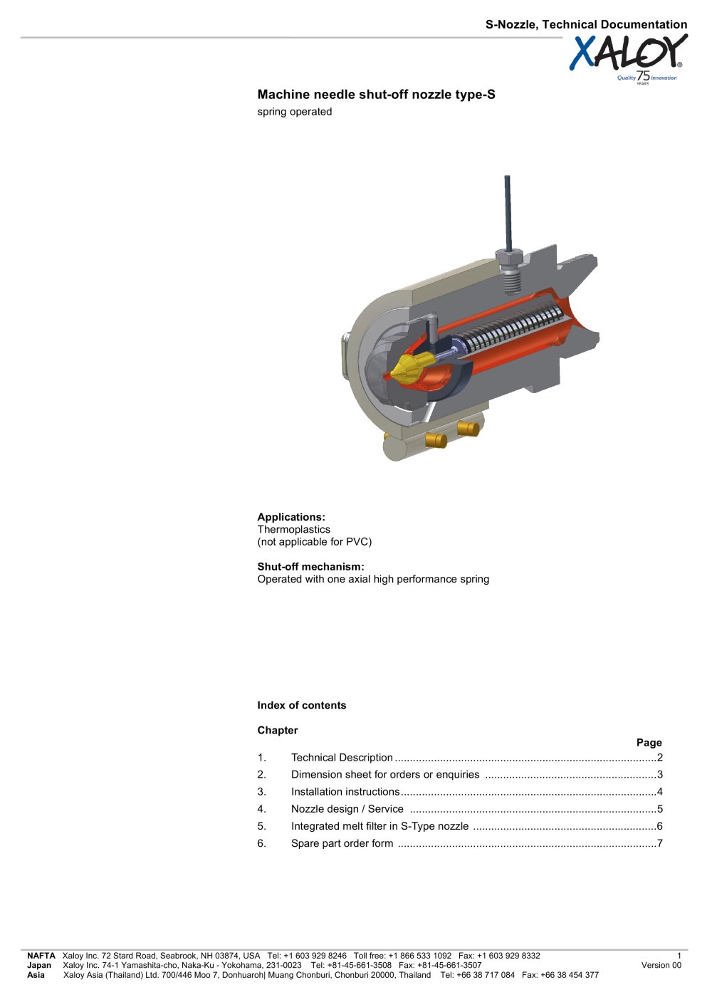 Spring-Operated Needle Shutoff Nozzle - Xaloy