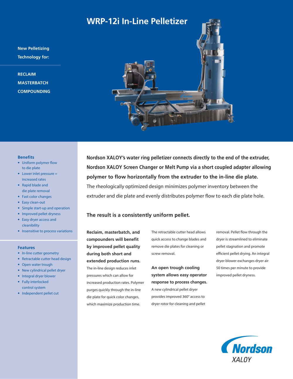 WRP-12i In-Line Pelletizer - Xaloy