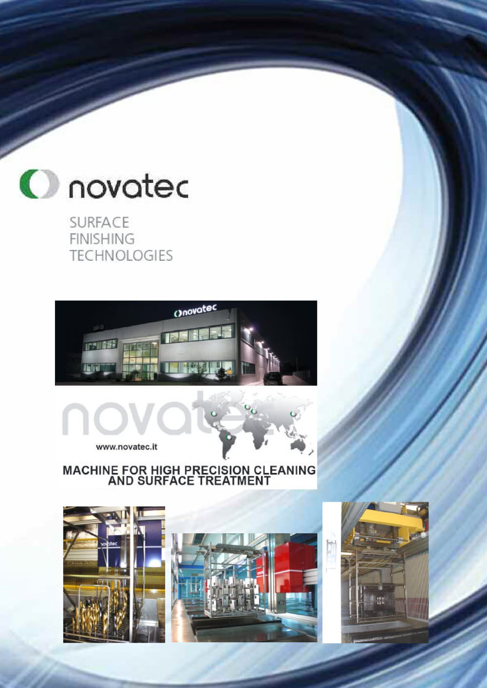 Ultrasonic Cleaning Lines Prior PVD treatments - brochure - NOVATEC srl - Surface Finishing Technology