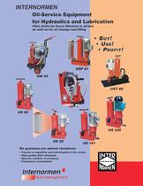 Oil service equipment for hydraulics and lubrication / offline units