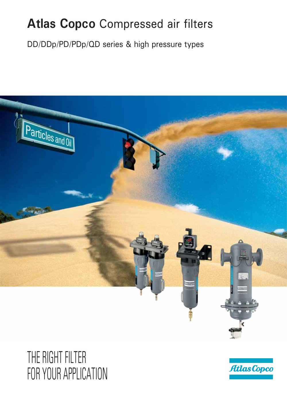 Atlas Copco Compressed air filters DD/DDp/PD/PDp/QD series & high pressure types - 8 Pages