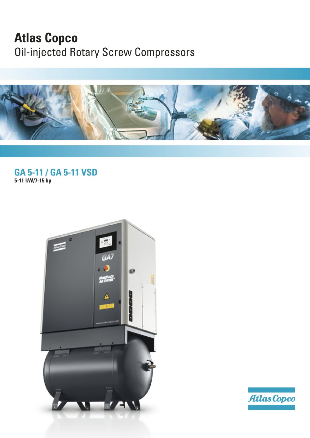 GA 5-11 / GA 5-11 VSD 5-11 kW/7-15 hp - 1 / 14 Pages